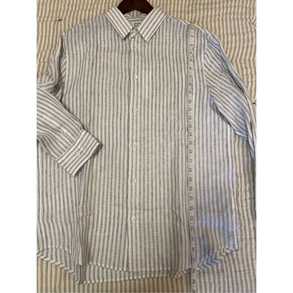 COS MENS LINEN STRIPED SHIRT - Picture 13 of 15